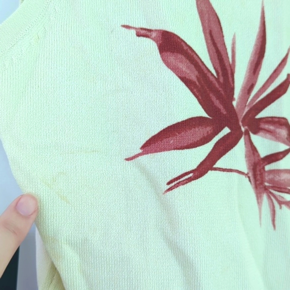NWT Harve Benard Palm leaf Preppy Top - Picture 11 of 11